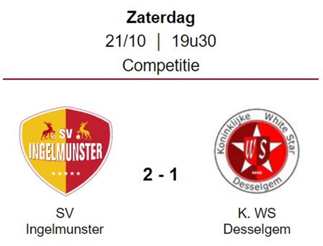 Wedstrijdverslag: SV Ingelmunster B – KWS Desselgem