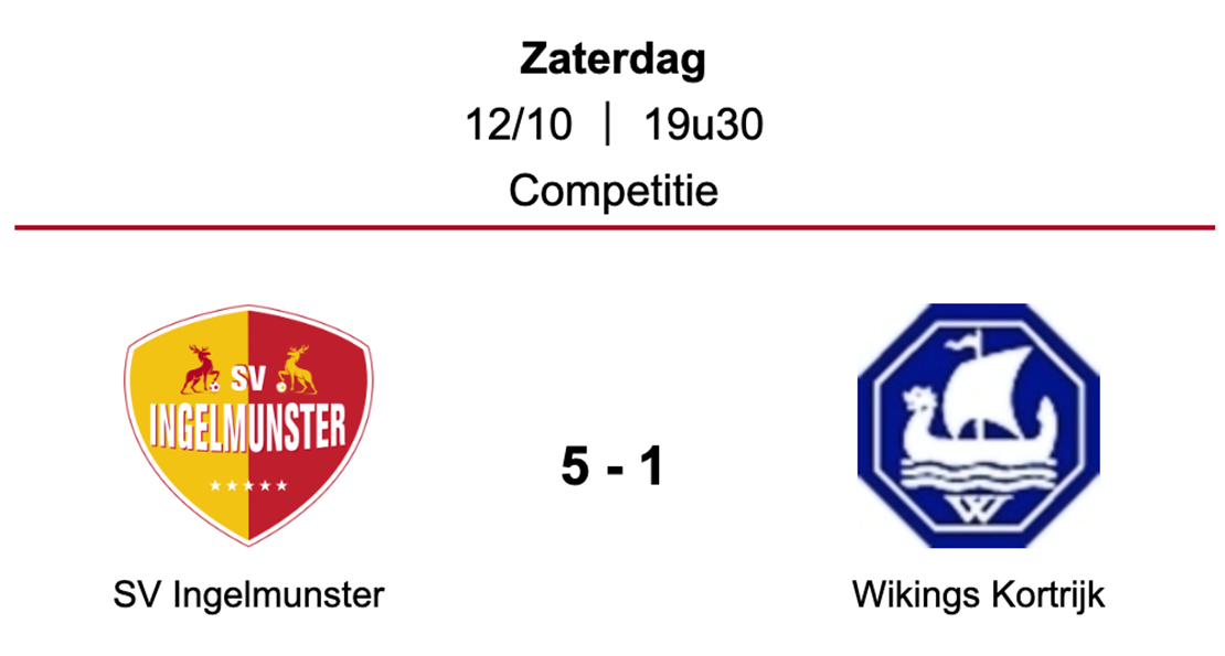 Uitslag SV Ingelmunster - Wikings Kortrijk