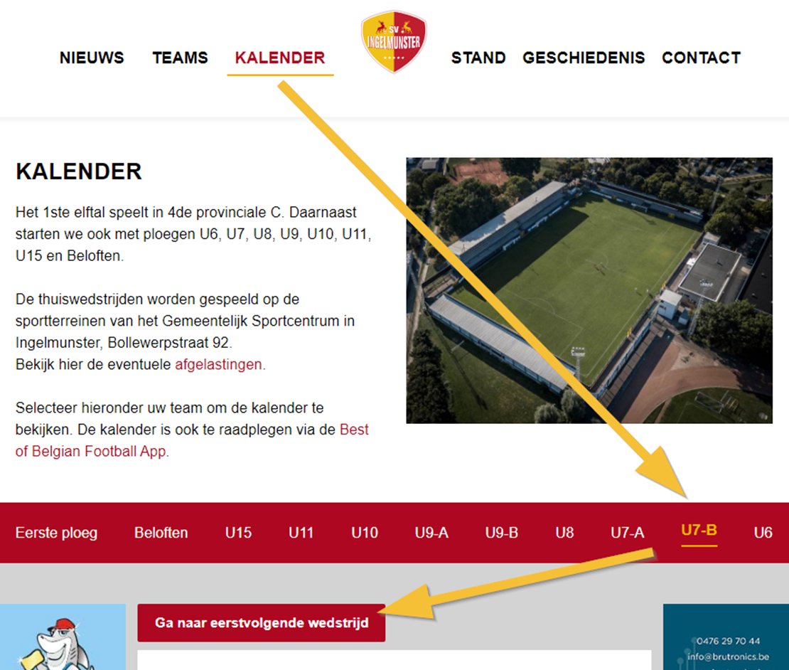 Kalender deel 2 Seizoen 2019-2020 online