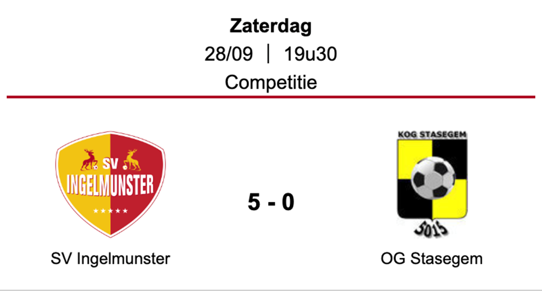 LIVE SV Ingelmunster - OG Stasegem