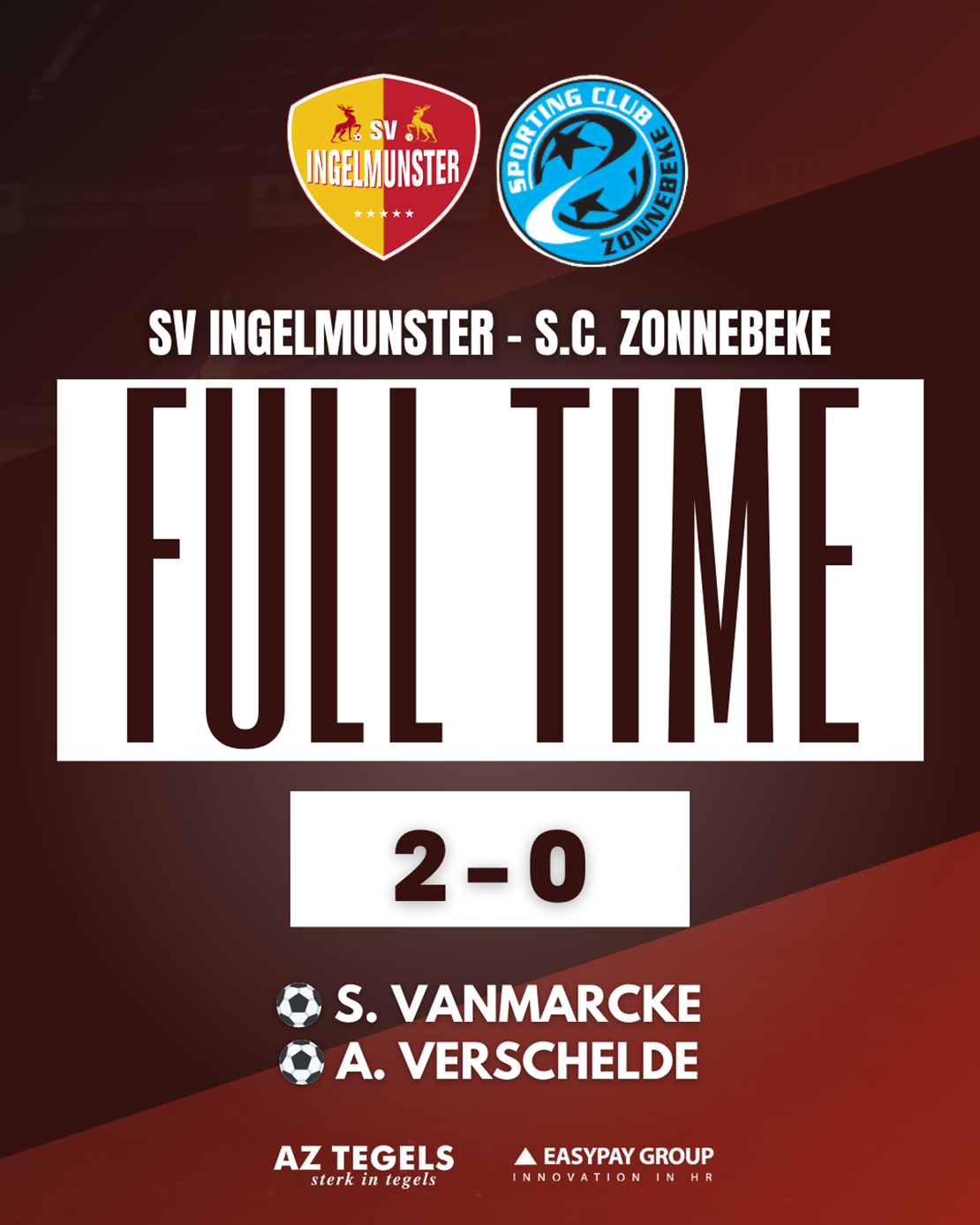 Volg de link voor de doelpunten van afgelopen weekend: SV Ingelmunster - S.C. Zonnebeke ⚽️⚽️