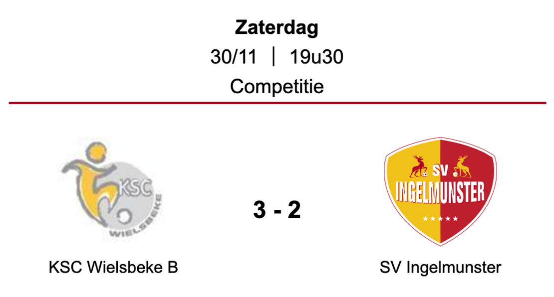 Verslag SC Wielsbeke - SV Ingelmunster