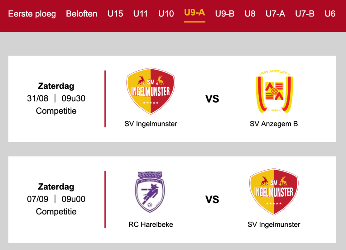 Start competitie voor alle SVI-ploegen