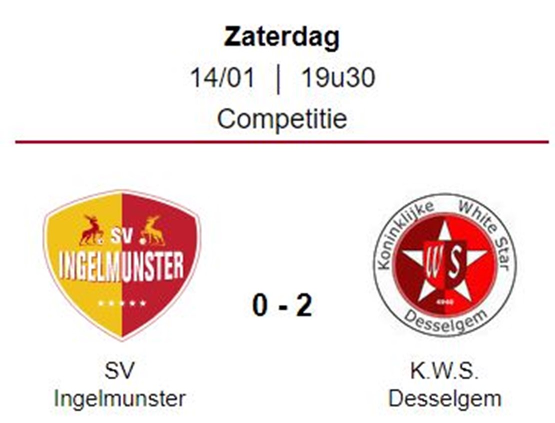 Wedstrijdverslag: SV Ingelmunster B - K.W.S.C. Desselgem 