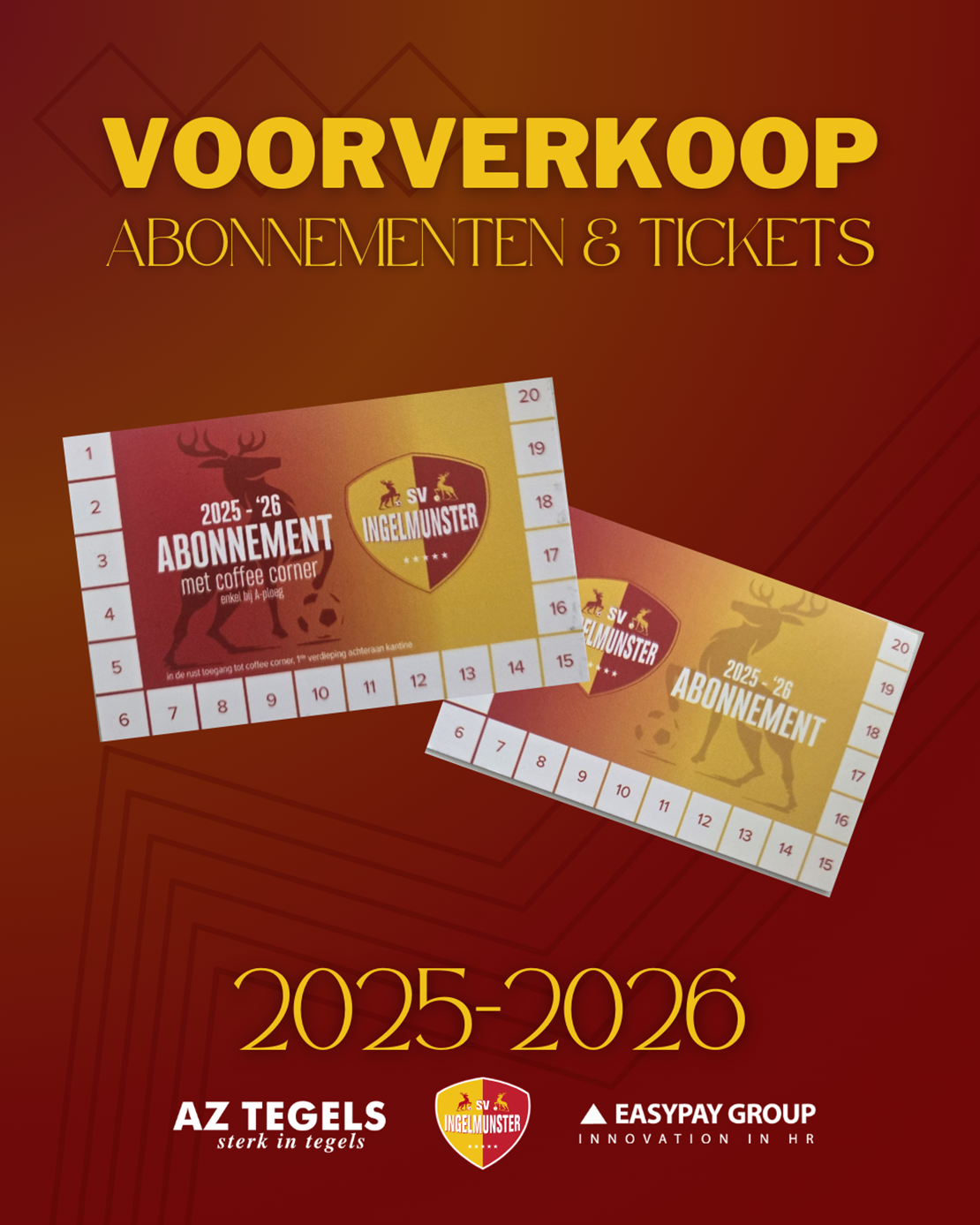 Voorverkoop abonnementen & tickets