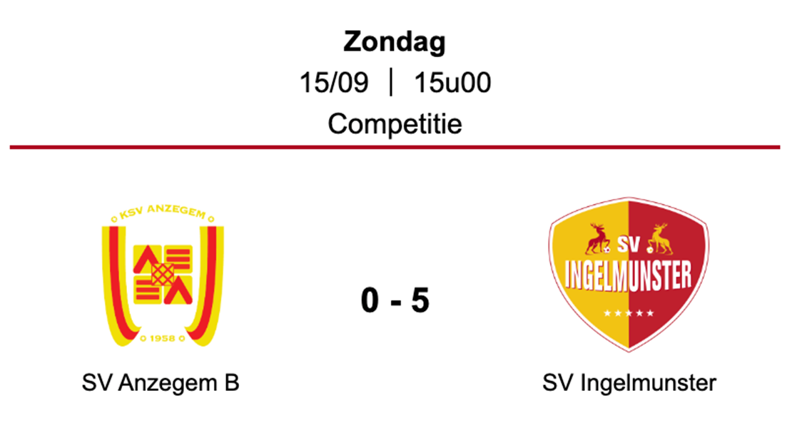 Verslag SV Anzegem B - SV Ingelmunster