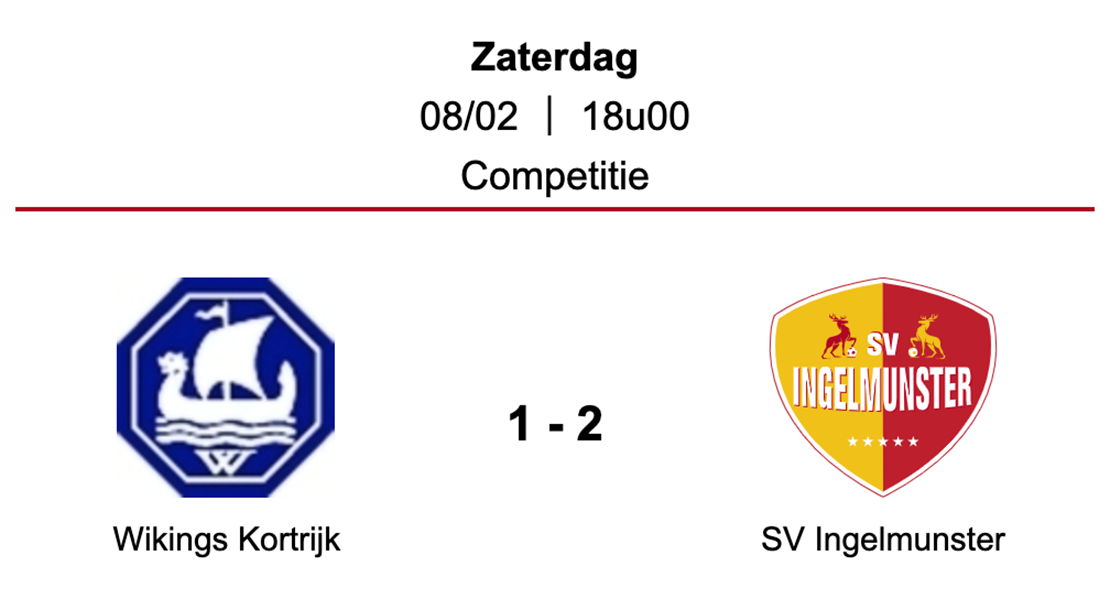 Wedstrijdverslag Wikings Kortrijk - SV Ingelmunster